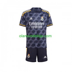 Camisola Real Madrid Criança Equipamento Segundo 2023-2024 Manga Curta